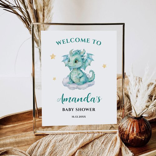 Cute Baby Dragon Welcome Sign