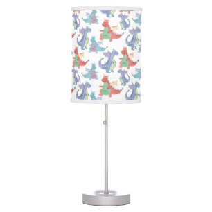 Cute Baby Dragons Happy Dancing Funny Kids Cartoon Table Lamp