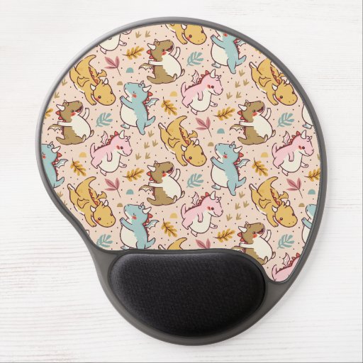 Cute baby dragons pattern design gel mouse pad
