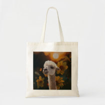 Cute Baby Drama Lama Design Tote Bag