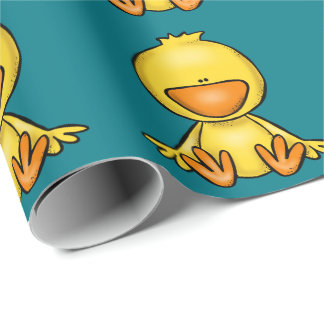 cute baby duck baby shower wrapping paper