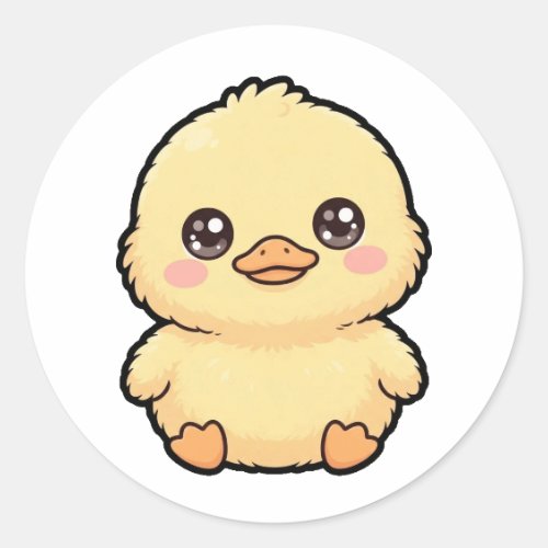 Cute Baby Duck Chick Classic Sticker