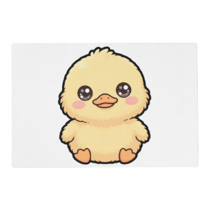 Cute Baby Duck Chick Laminated Placemat