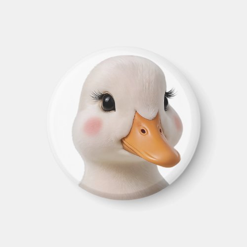 Cute Baby Duck Eyes Round Magnet