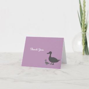 Cute baby duck thank you card