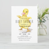 Cute Baby Duckling Baby Shower Invitation (Standing Front)