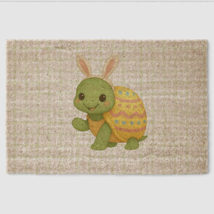 Cute baby Easter/Spring Turtle Fiber Doormat