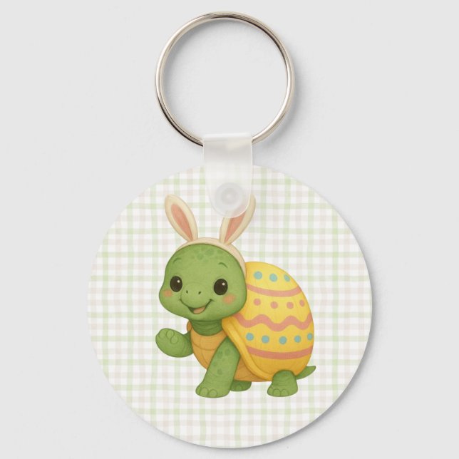 Cute baby Easter/Spring Turtle Keychain (Front)