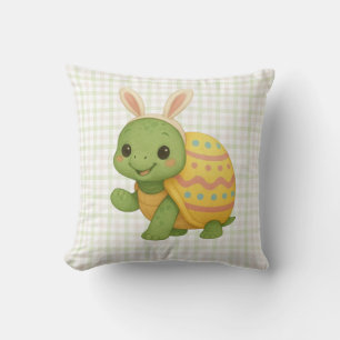 Cute baby Easter/Spring Turtle Throw Pillow