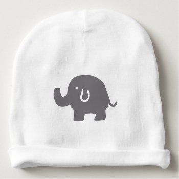 Cute Baby Elephant Baby Hat by macdesigns1 at Zazzle