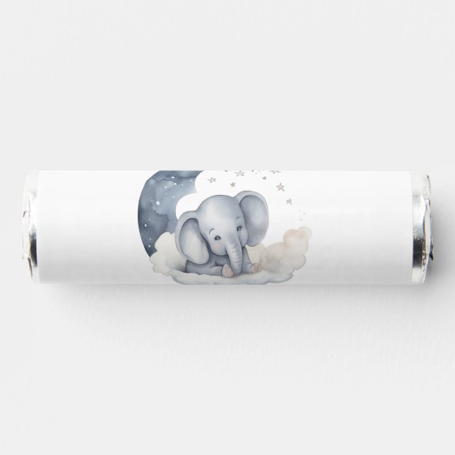 Cute Baby Elephant Baby Shower Breath Savers® Mints (Front)