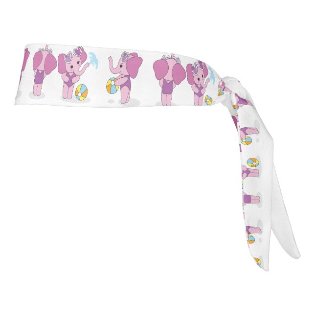 Cute Baby Elephant Bathing Suit Swim Tie Headband (Rotate 90)