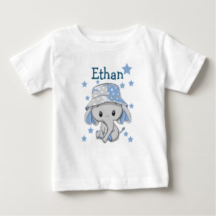 Cute Baby Elephant Boy Baby T-Shirt