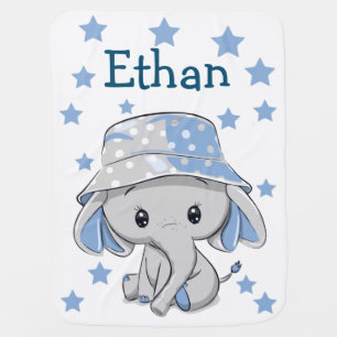 Cute Baby Elephant Boy  Blanket