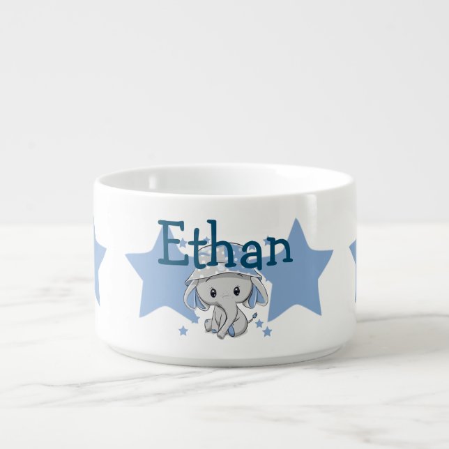 Cute Baby Elephant Boy  Bowl (Center)