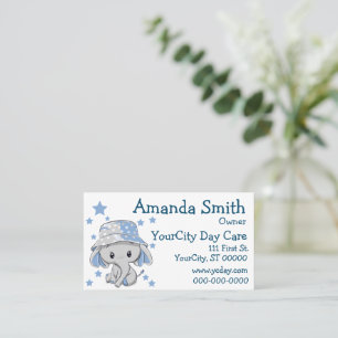 Cute Baby Elephant Boy   Business Card