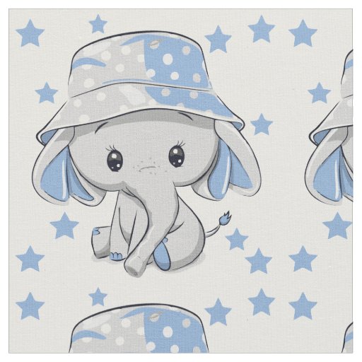 Cute Baby Elephant Boy Fabric