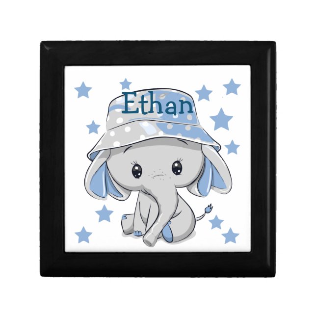 Cute Baby Elephant Boy  Gift Box (Front)