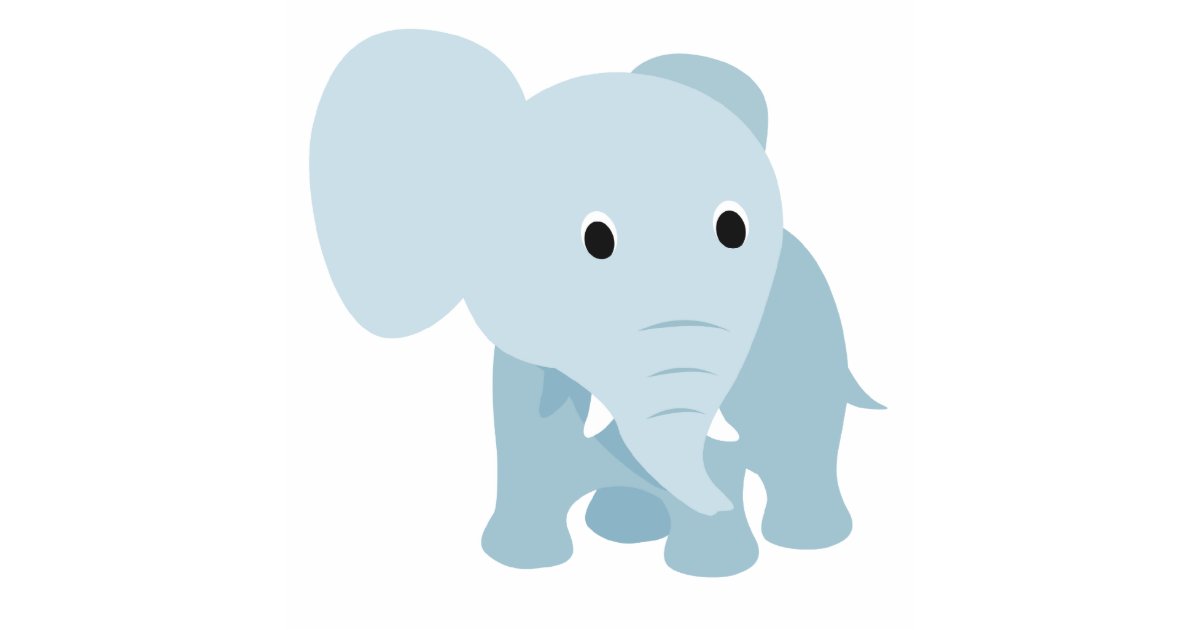Cute Baby Elephant Cutout Zazzle