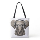Cute Baby Elephant Dj Wearing Headphones
