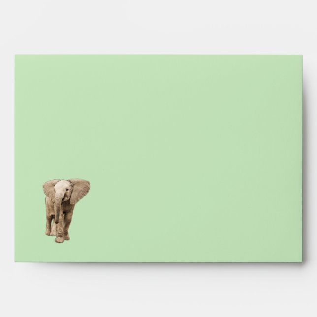 Cute Baby Elephant Envelope (Front)