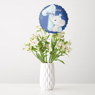 Cute Baby Elephant First Birthday Balloon
