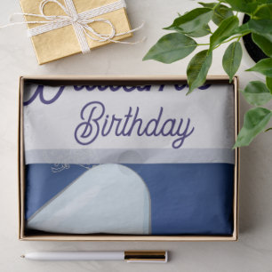 Cute Baby Elephant First Birthday Tissue Paper