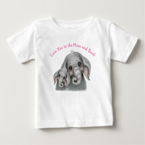 Cute Baby Elephant for Boys and Girls Baby T_shirt