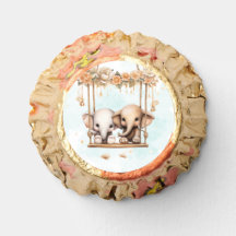 Cute Baby Elephant Gender Neutral Twin Baby Shower