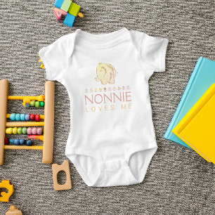 Cute Baby Elephant Nonnie Loves Me Bodysuit