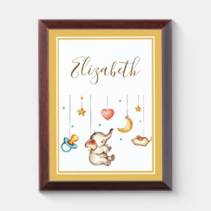 Cute Baby Elephant personalized Plaque