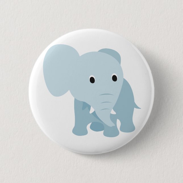 Cute Baby Elephant Pinback Button (Front)
