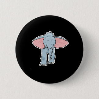 cute baby elephant pinback button