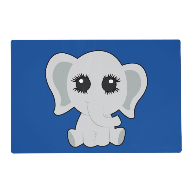 Cute baby elephant placemat (Front)