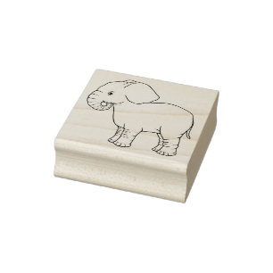 Cute Baby Elephant Rubber Stamp