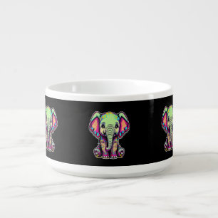 Cute Baby Elephant sitting digital illustration Bowl