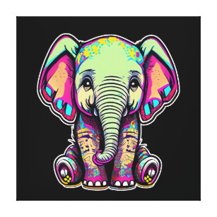 Colorful Elephant Wall Art & Décor