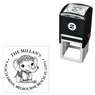 Cute Baby Elephant theme Self-inking Stamp