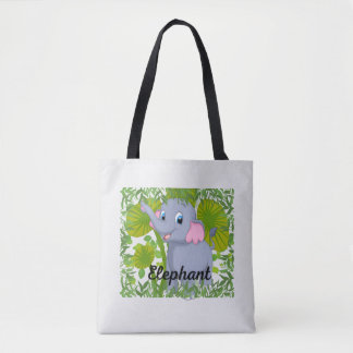 Cute Baby Elephant Tote Bag – Adorable Animal Desi