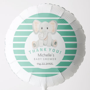 Cute Baby Elephant Watercolor Illustration Balloon