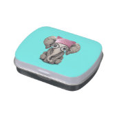 Cute Baby Elephant Wearing Pussy Hat Jelly Belly Candy Tin (Side)