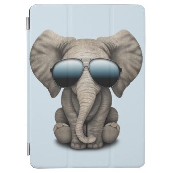 Cute Baby Elephant Wearing Sunglasses Ipad Air Cover by crazycreatures at Zazzle