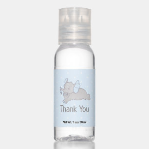 Cute baby elephant with blue pencil hand sanitizer