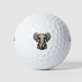 Cute Baby Elephant With Football Soccer Ball by crazycreatures at Zazzle