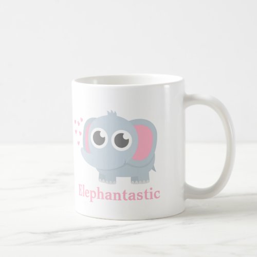 Cute Baby Elephant With Love For Girls Coffee Mug