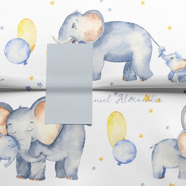 Cute Baby Elephant with Mommy Watercolor Tissue Paper (Creator Uploaded)