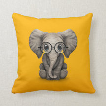 yellow elephant pillow