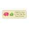 Cute baby elephants bird polka dot address labels