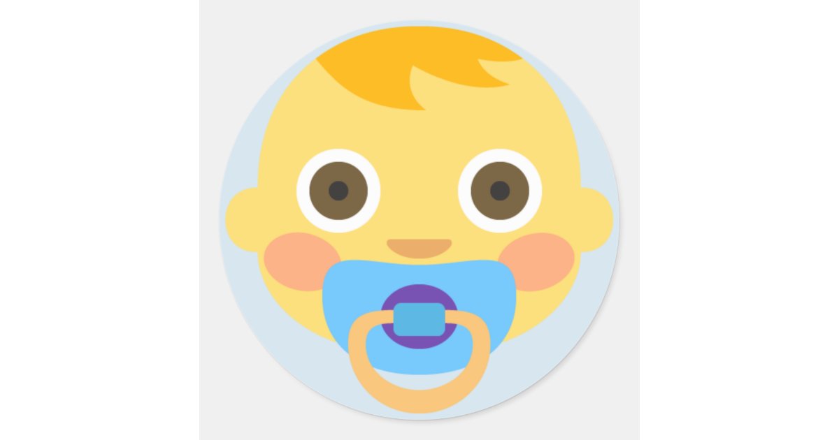 Cute Baby Emoji Classic Round Sticker Zazzle