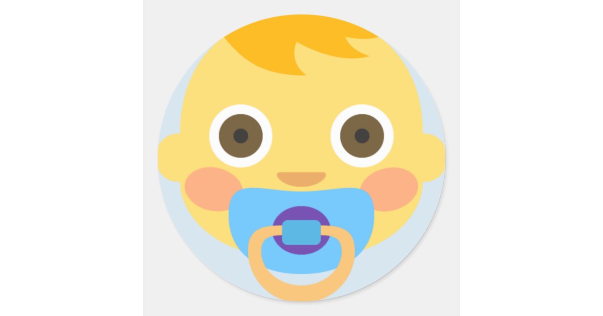 cute baby emoji classic round sticker zazzlecom
